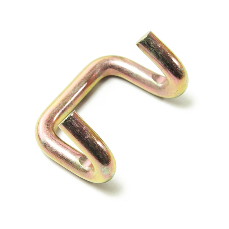 2 นิ้ว 5t กรงเล็บสังกะสีสีเหลือง u hook สำหรับสายรัดขน