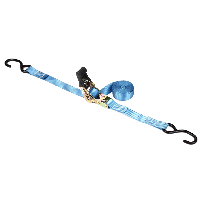 สายรัดผูกวงล้อขนาด 25 มม. ขนาด 25 มม. 800 กิโลกรัมพร้อมตะขอเคลือบสีดำ