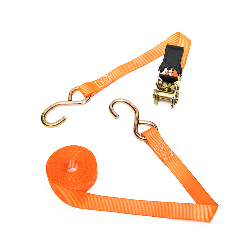 สายรัดผูกวงล้อขนาด 25 มม. ขนาด 25 มม. 800 กิโลกรัมพร้อมตะขอเคลือบสีดำ