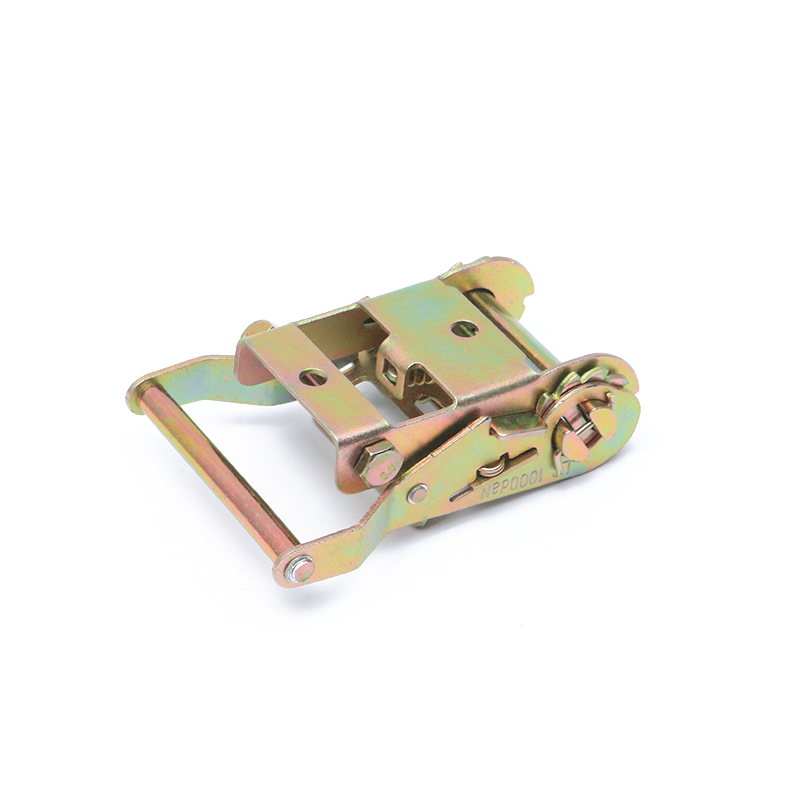 2 นิ้ว 50 มม. 2000kg/4400lbs สีเหลืองสังกะสีวงแหวนชุบหัวเข็มขัด Tiedown สำหรับเข็มขัด Flashing