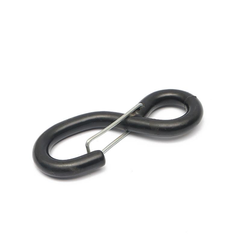 1 นิ้ว 1200 กิโลกรัม PVC Coated S Hook พร้อมหมุดนิรภัยสำหรับสายรัดผูกลง