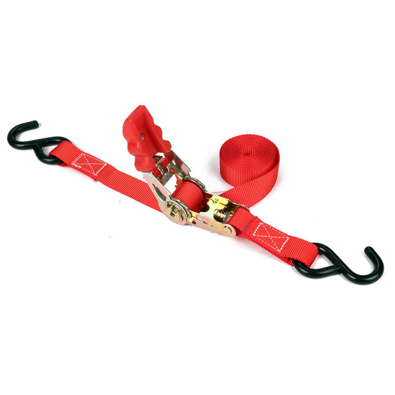 สายรัดผูกวงล้อขนาด 25 มม. ขนาด 25 มม. 800 กิโลกรัมพร้อมตะขอเคลือบสีดำ